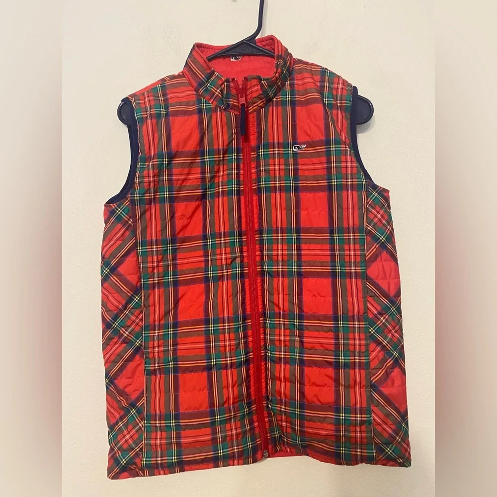 Vineyard Vines Girls Reversible Quilted Vest XL